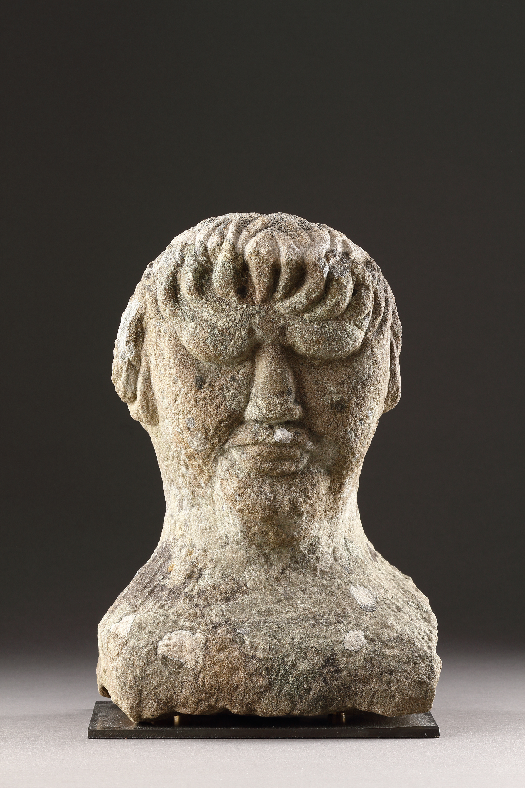 A Fine and Powerful Celtic Stone Head 